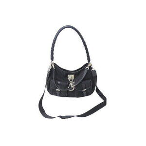 Christian Dior Trotter Hobo Shoulder Bag Canvas Black